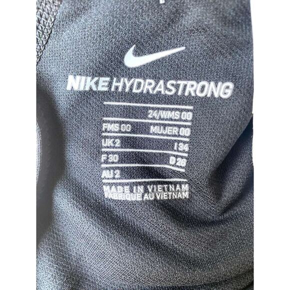 Nike Swim Womens Hydrastrong Lace-Up Tie-Back One-Piece Swimsuit Black Size 28/2 - Picture 7 of 11